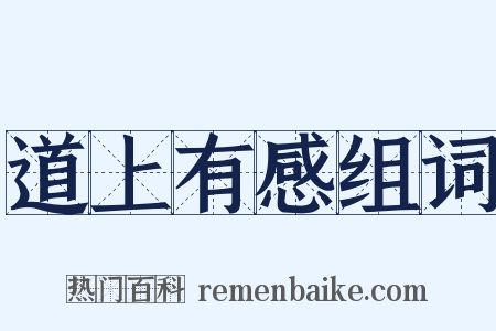 道上有感组词是什么意思的图片